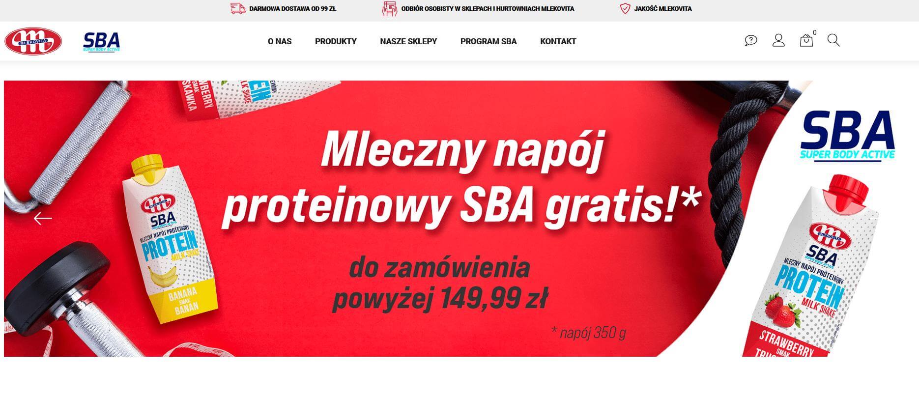 Mlekovita sklep internetowy sba.com.pl koncentrat białka serwatkowego wpc 80