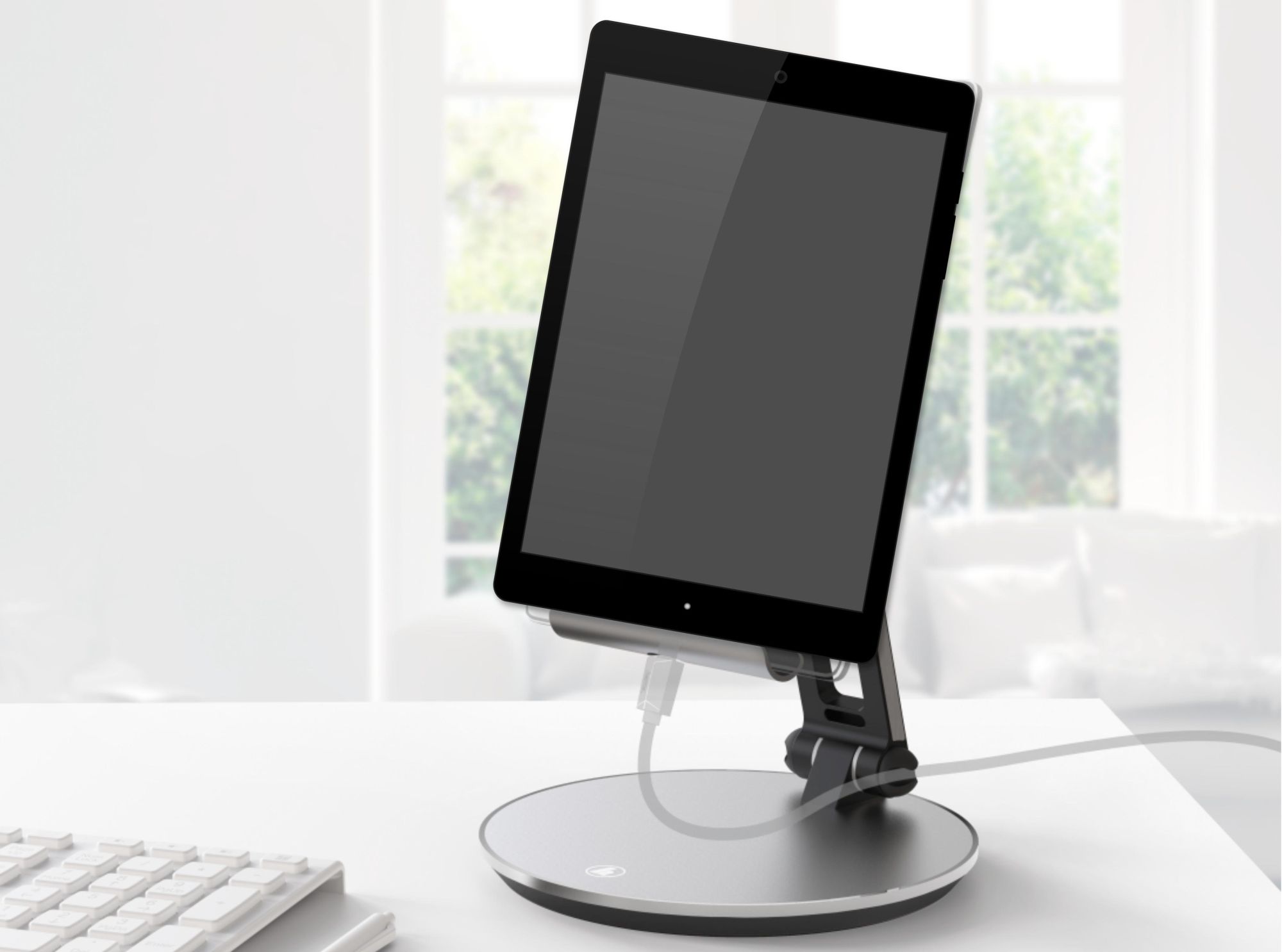 Aluminiowy stojak na tablet od marki Hama zadba o komfort pracy i zabawy
